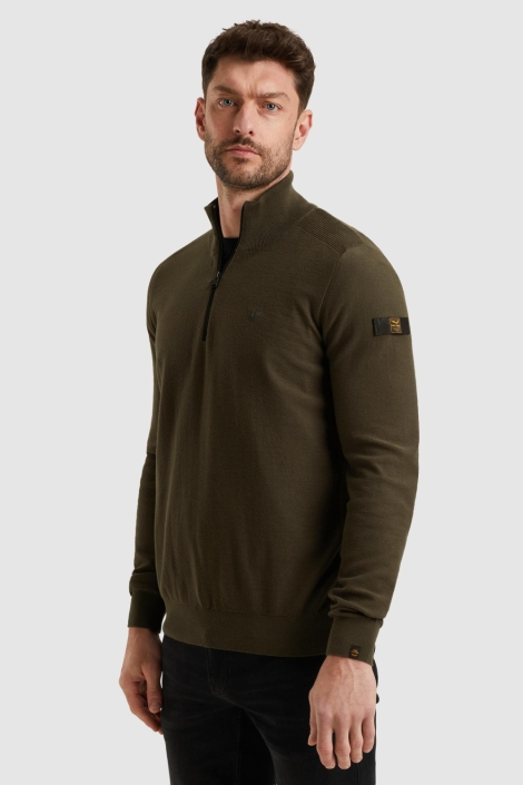 PME legend half zip collar cotton